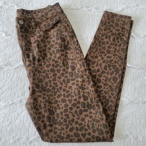 American Eagle Curvy Super HiRise Jeggings 6 Leopard Like New Next Level Stretch